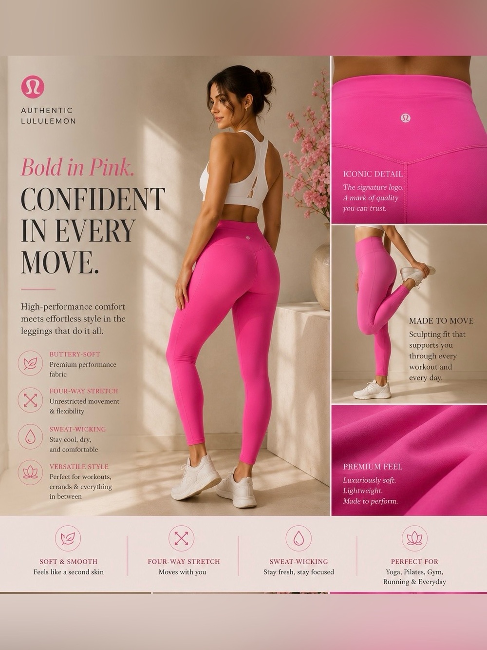 Lululemon Align Double Lined
Sonic hot Pink Leggings